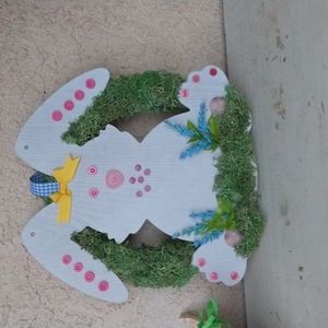 Bunny button wreath